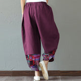 Women's Print Patchwork Trousers