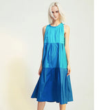 Patchwork Hit Color Women Dress