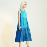 Patchwork Hit Color Women Dress