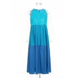 Patchwork Hit Color Women Dress
