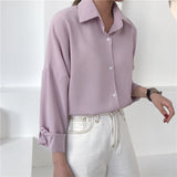 Spring Summer Solid Women Blouses
