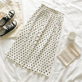 Chic Lace-up Polka Dot Skirt