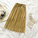 Chic Lace-up Polka Dot Skirt