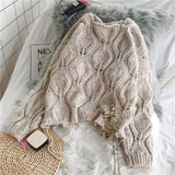 hollow out women sweater