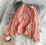 hollow out women sweater
