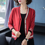 geometric rhombic cardigan sweater