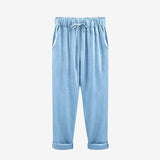 Lace Up Pockets Drawstring Trousers