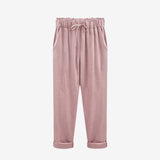 Lace Up Pockets Drawstring Trousers