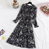 Elegant Stand Collar Women Dress