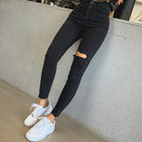 Tassel Ripped Holes Denim Pants