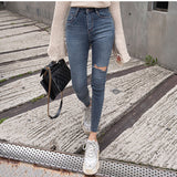 Tassel Ripped Holes Denim Pants
