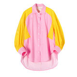 Female's Long Sleeve Irregular Blouse