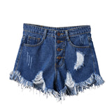 Women Sexy Tassel Hole Shorts