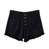Women Sexy Tassel Hole Shorts