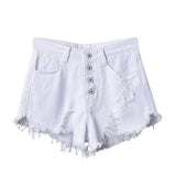 Women Sexy Tassel Hole Shorts
