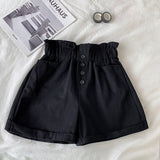 casual pocket button Curl shorts
