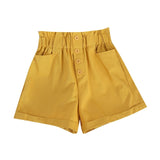 casual pocket button Curl shorts
