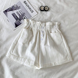 casual pocket button Curl shorts