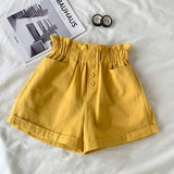 casual pocket button Curl shorts