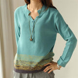 100% Cotton Female Knitted Sweater