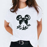 Graphic Print Flower Fashion T-shirt