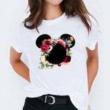Graphic Print Flower Fashion T-shirt