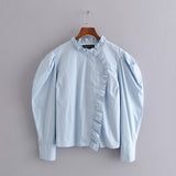 Femme Office Casual Blue Blouse