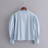Femme Office Casual Blue Blouse