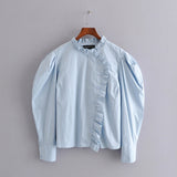Femme Office Casual Blue Blouse