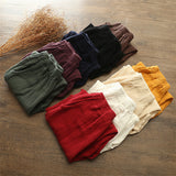 Women Cotton Linen Long Pants