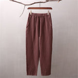 Women Cotton Linen Long Pants
