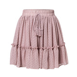 Women's Pleated Ruffle Dot Skirts