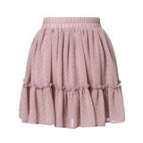 Women's Pleated Ruffle Dot Skirts