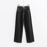 loose straight wide leg jeans