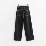 loose straight wide leg jeans