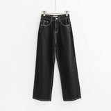 loose straight wide leg jeans