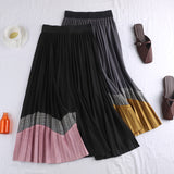 tall waist thin pleated skir