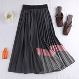 tall waist thin pleated skir