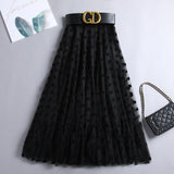 A-type high waist pleated skirt