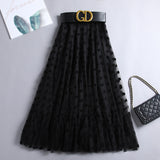 A-type high waist pleated skirt