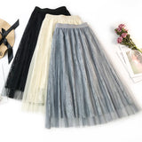 Spring Blue Pink Women Skirt
