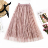 Spring Blue Pink Women Skirt