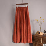 Cotton Linen Maxi Skirt
